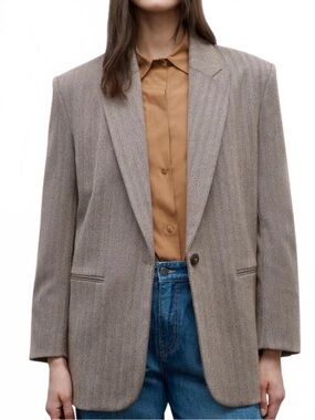 NEW NWT TWP Girl Boy Girl Blazer Jacket In Mustang/Kelp Herringbone
